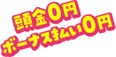 頭金0円ボーナス払い0円